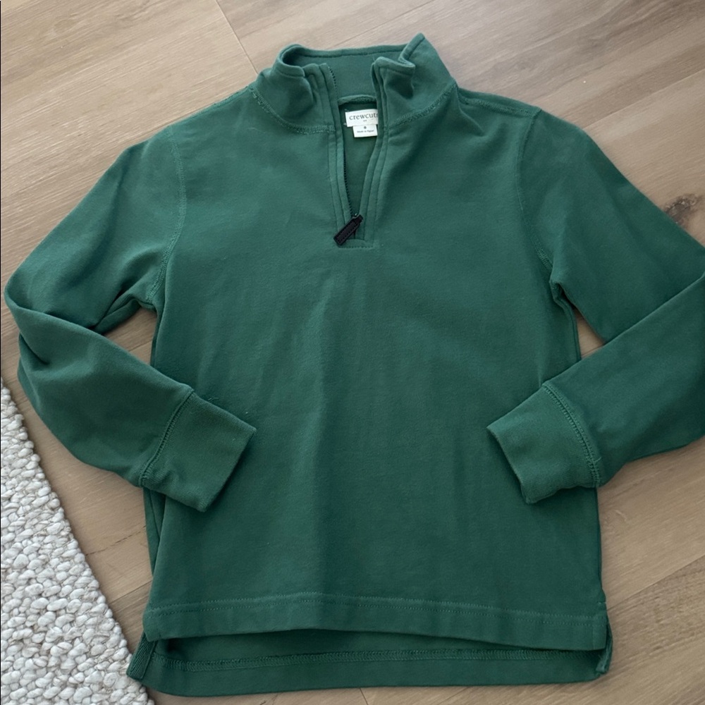 Crewcuts Forest Green Half-Zip Sweatshirt